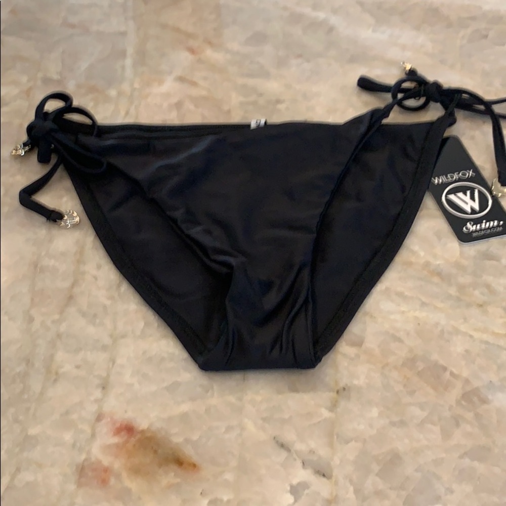 NWT WILDFOX Black string bikini bottom!